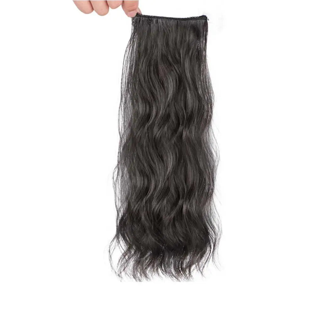 1PC Synthetic Curly Pad Hair Piece Top Two Side Invisible Thickened Hair Root Pad Fluffy Wavy High Natural Hair Extension