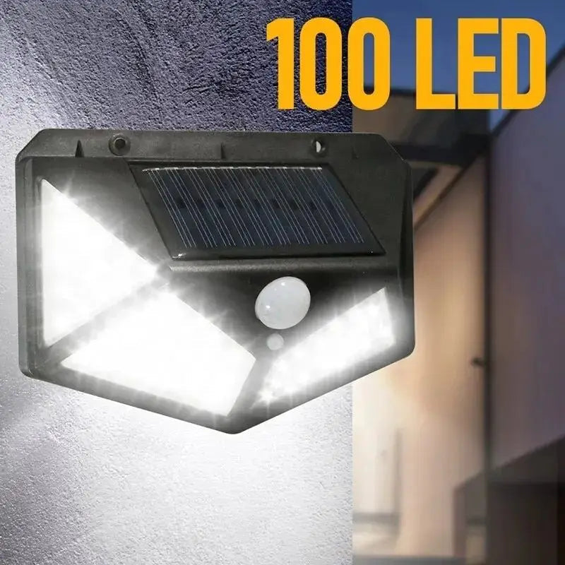 1/2/4/6Pcs 100 LED Wall Lights Outdoor Solar Lamp PIR Motion Sensor Solar Powered Sunlight Street Light for Garden Decoration Viralgem Store