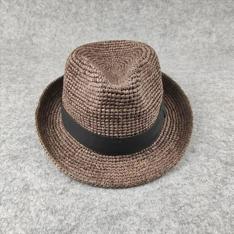 XL Large Size 61cm Panama Straw Hat for Woman and Man Foldable Straw Woven Sun Hat UPF 50+ Uv Sun Protection Shading Summer  Hat
