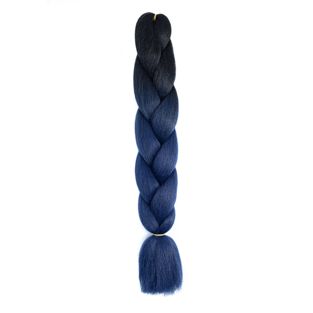 24 Inches DIY Jumbo Braiding Hair Synthetic Hair Extensions Afro Ombre Crochet Braid Hair Wholesale For Women