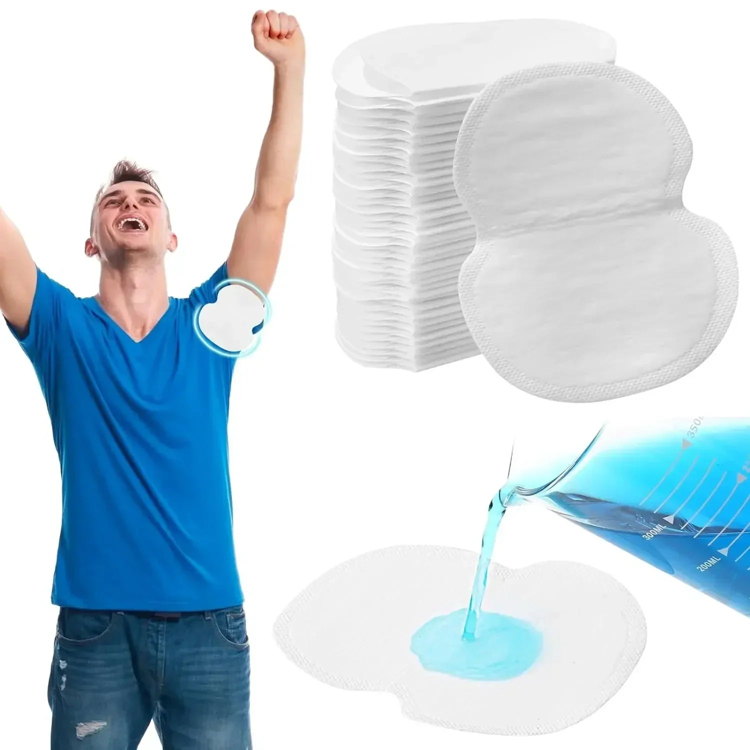 10/300pcs Unisex Summer Sweat Pads Deodorants Underarm Anti Perspiration Sweat Pads Disposable Armpit Absorb Useful Shield Pads Viralgem Store