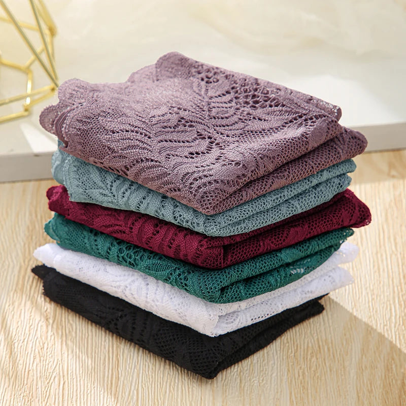 1PC Lace Underwear Sexy Women Panties Low Waist Hollow Out Ladies Briefs Transparent Female Underpants Womens Lingerie S-XL