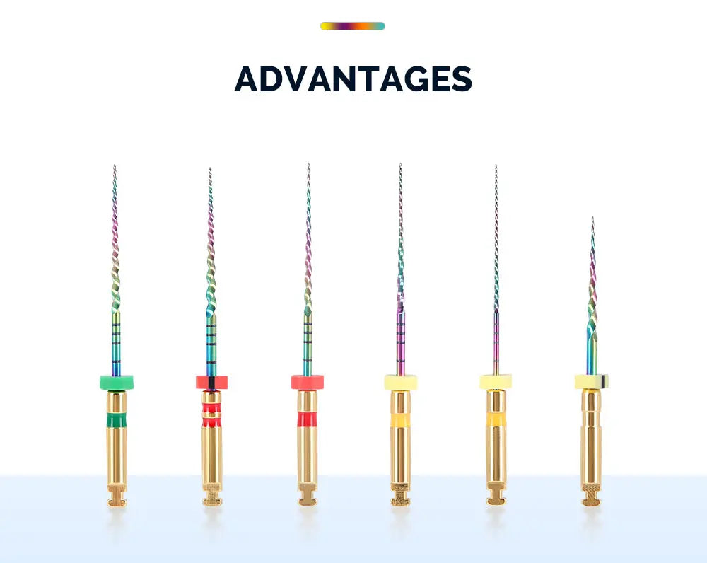 6 Pcs/Box Dental Rotary M3 Rainbow Files Thermal Activation Accessories Endodontic For Root Canal Files Cleaning Dentist Use