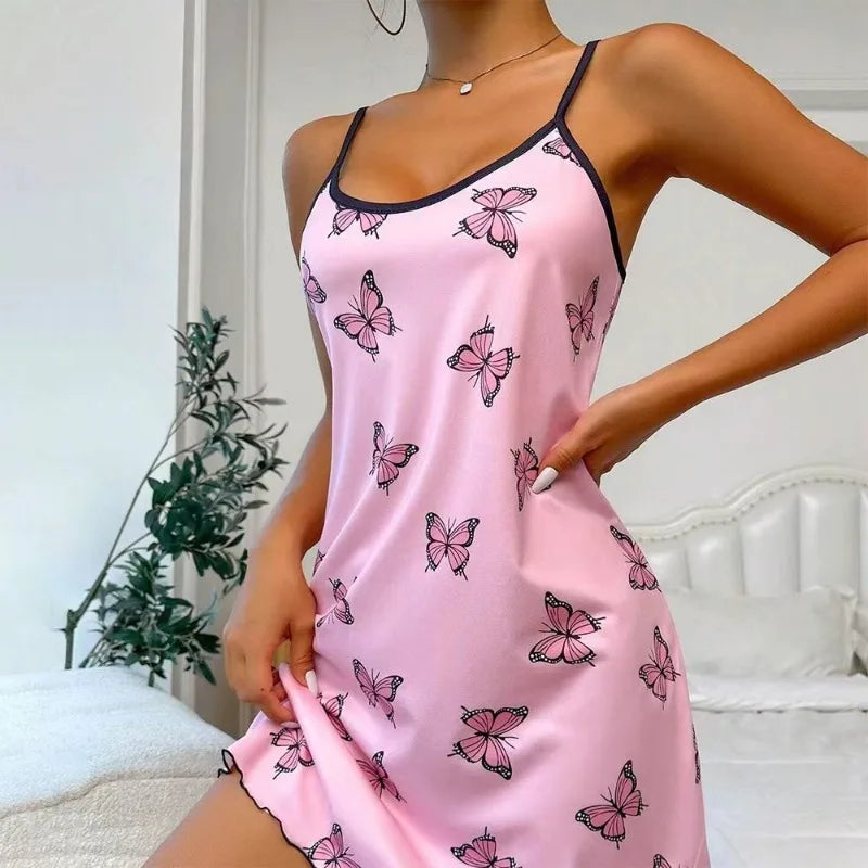 Women Pajamas Nightgowns Nightdress Slip Skirt Comfortable Ventilate Casual Viralgem Store