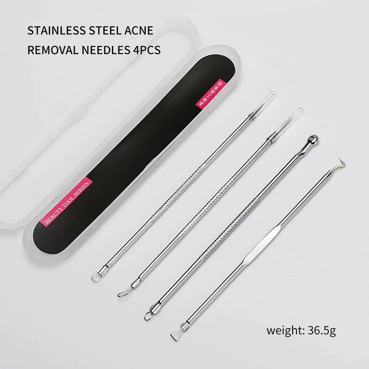 4PCS Blackhead Remover Acne Needle Tools Set Face Cleaning Black Dots Pimple Comedone Extractor Pore Cleaner Skin Care Products Viralgem Store