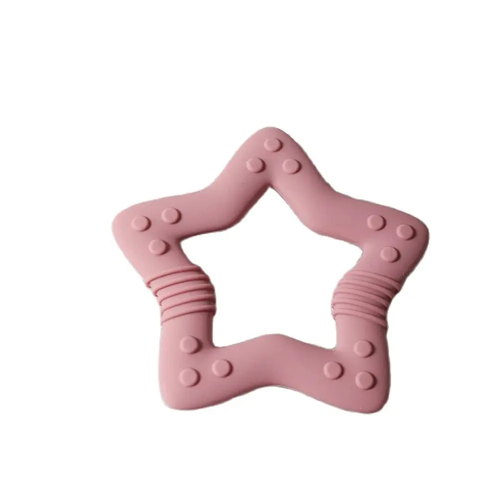 2024 new star silicone teether Food Grade heart baby Teething toy