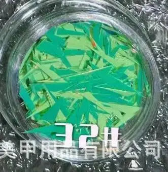 1Box Irregular Aurora Mirror Broken Glass Paper Nail Foil Decals Japanese Laser Patch DIY Rainbow Transfer Piece Manicure Decor#