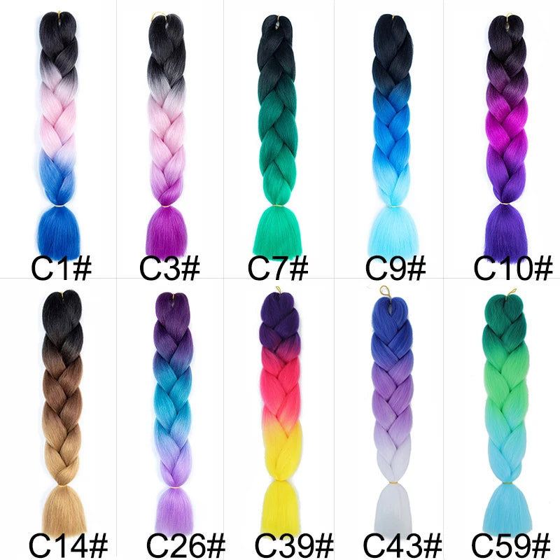 WIGSIN 24Inch Synthetic Long Straight Jumbo Braiding Hair Extension DIY Box Twist Crochet Hairpiece for Women Viralgem Store