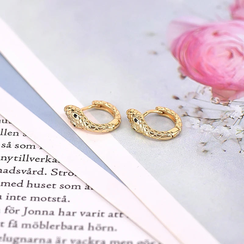 925 Sterling Silver Needle Pave Crystal Snake Type Stud Earrings for Women Simple Cute Animal Earrings Fashion Delicate Jewelry