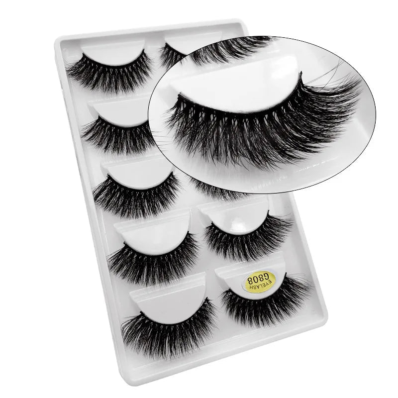 5 Pairs 3D Mink False Eyelashes h13, Soft Eyelash Extension Natural Eyelashes makeup Lashes Wholesale G800, G806 Viralgem Store