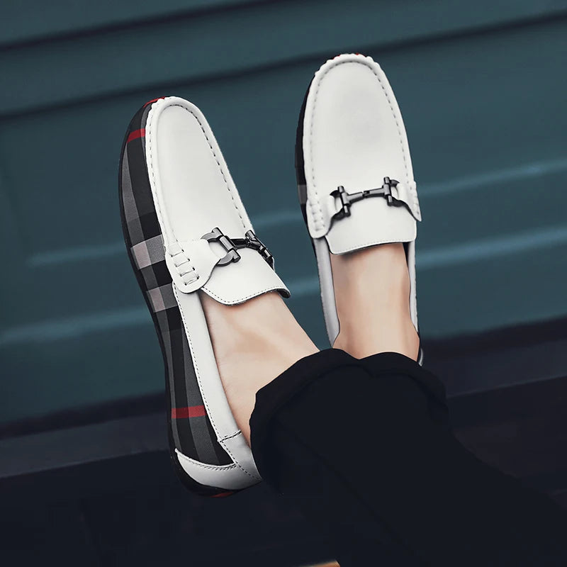 2024 new boat shoes fashion trend classic casual shoes men's loafers breathable daily casual fashionable leather shoes Viralgem Store