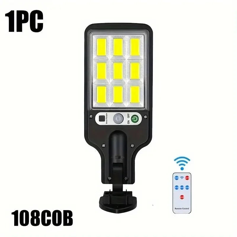 72/108COB Solar Lights Outdoor With 3 Mode Waterproof Motion Sensor Security Lighting LED Wall Street Lamp for Garden Patio Path Viralgem Store