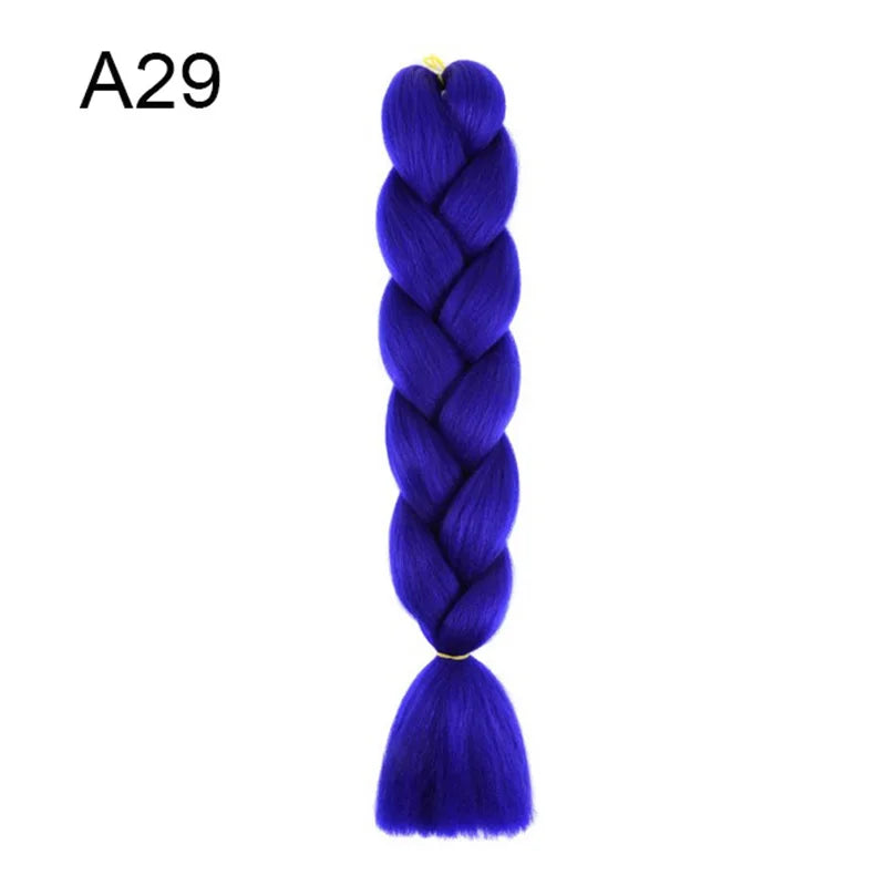Synthetic Jumbo Braids Hair 24Inch Braiding Hair Extensions Ombre Fake Hair For Crochet Box Braid Blue Purple for Women Viralgem Store