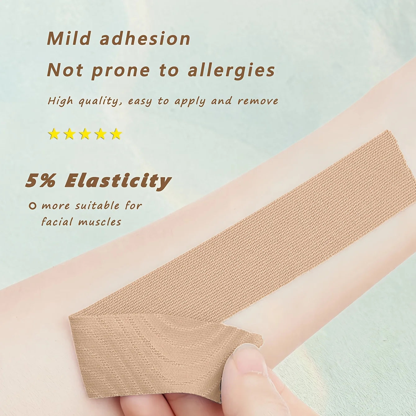 V Line Lifting Tape:High Elasticity,Breathable, Suitable for Eye,  Nasolabial Folds-Facial Correction Stickers -0.98*196.85 inch