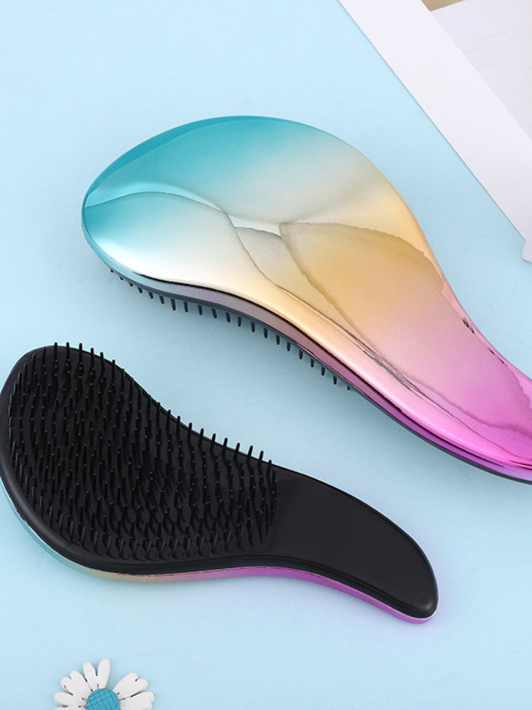 1pc Magic Anti-static Hair Brush Handle Plastic Electroplate Comb Shower Shampoo Massage Comb Salon Hair Styling Tools Viralgem Store
