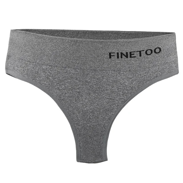 3PCS/Set Women's Panties Sexy Underwear FINETOO Large Size Thong Women Seamless Panties High Waist Girls Thongs M-2XL Viralgem Store