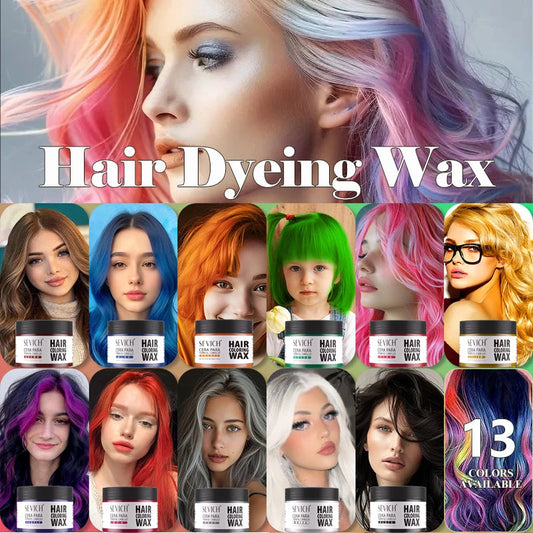 Temporary Hair Color Wax 13 Colors Hair Styling Hair Dyeing Paste Long Lasting Hair Dye Mud Kids Diy Hair Colour Cream Wax 50g Viralgem Store