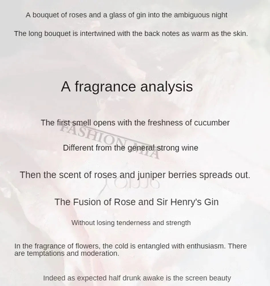 50ml Original Brand Lasting Perfume Natural Floral Fruity Ice Rose Flame Wormwood Apple Brandy EDT for Men's Women