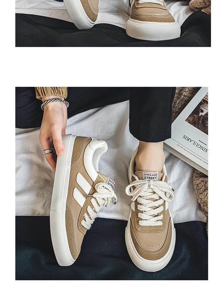 2023 Hot Sale Canvas Shoes Men Skateboard Shoes Platform Comfortable Casual Walking Streetwear Teenager Men Vulcanize Shoes Viralgem Store