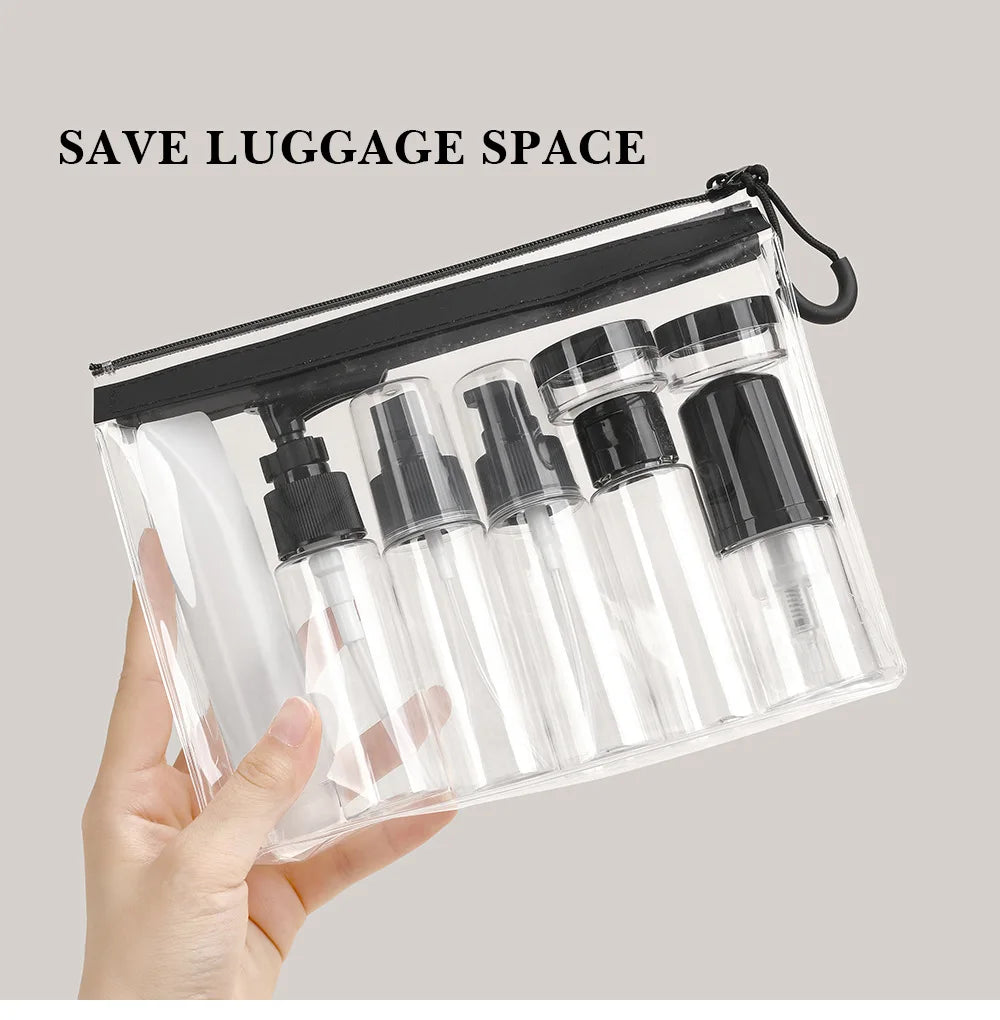 Travel Makeup Cosmetic Face Cream Pot Bottles Transparent Plastic Travel Accessories Empty Make Up Container Bottle