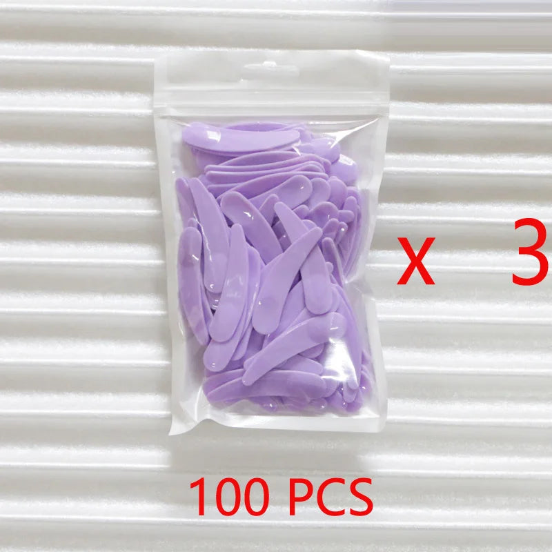 300pcs Mini Spoon Cosmetic Skincare Spatula Plastic Beauty Spoon Face Mask Reusable Scoop For Eye Facial Cream 5.5cm