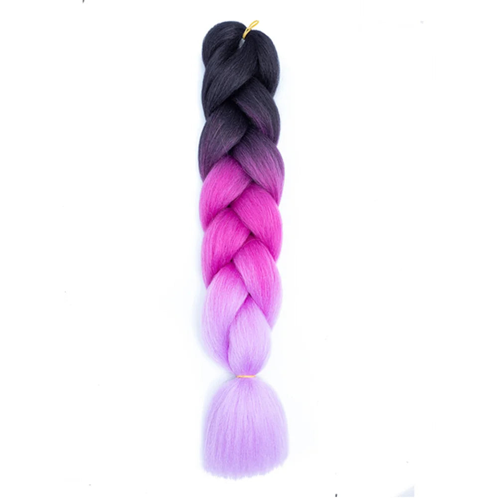 24 Inches DIY Jumbo Braiding Hair Synthetic Hair Extensions Afro Ombre Crochet Braid Hair Wholesale For Women Viralgem Store