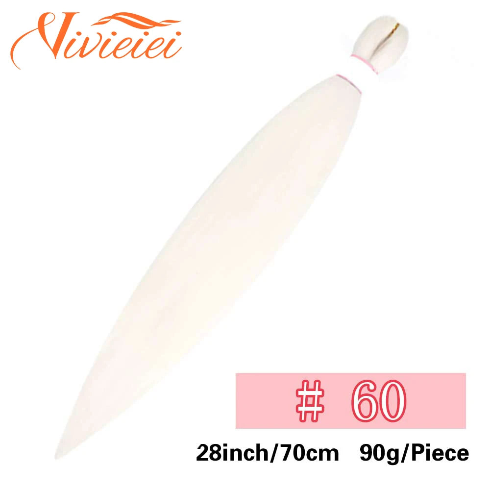 Synthetic Jumbo Braids Hair Extensions 28 Inch Braiding Hair Pre Stretched Orange Green White Blue Red Pink Purple Braids Viralgem Store