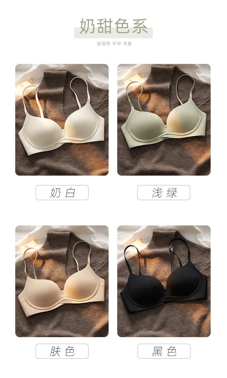 UBAU High-quality lingerie With Beautiful Back, Women's Small Breasts, Sagging-proof, Seamless And Rims-Free Bra