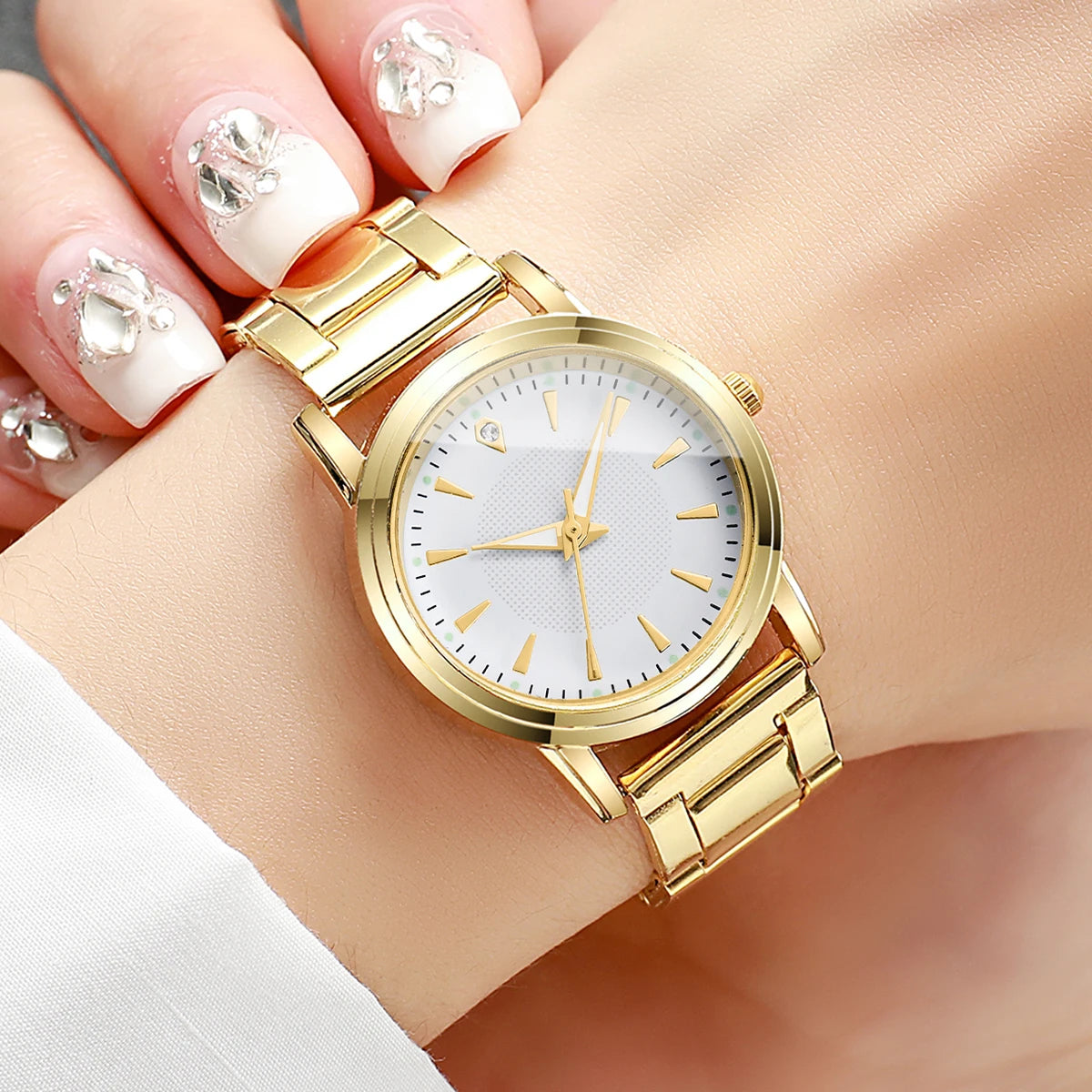 2PCS Couple's Watches Men Business Watch Fashion Analog Women Quartz Watch (Without Box)