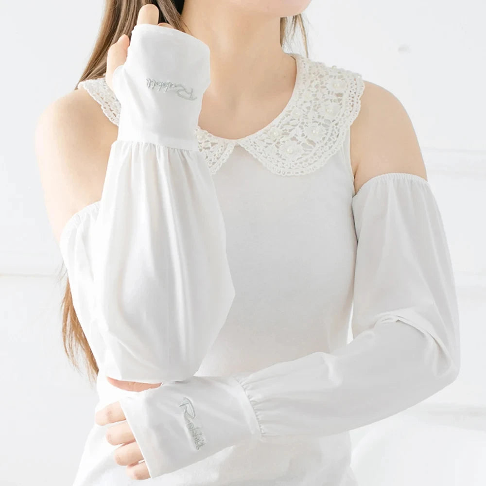 1 Pair Summer Ice Silk Sleeves For Men And Women Outdoor UV Protection Cycling Sleeve Arm Sun Screen Protection Sleeves Loose