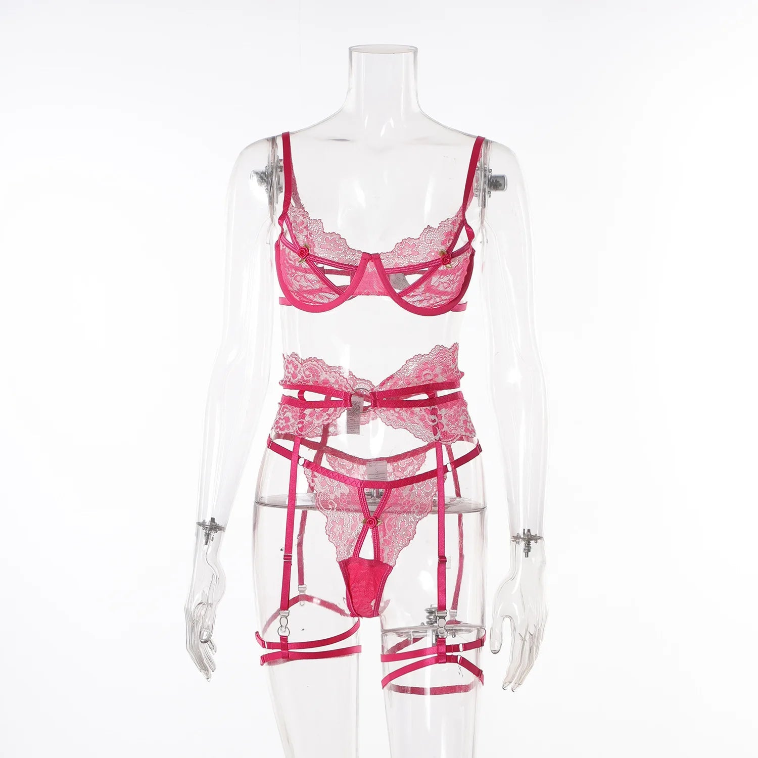 Toucheart Sexy Bra Set Contrast Color Lace Hollow Breathable Garter Hot Erotic Sexy Costumes Underwear Seamless Bra Thong Suit Viralgem Store