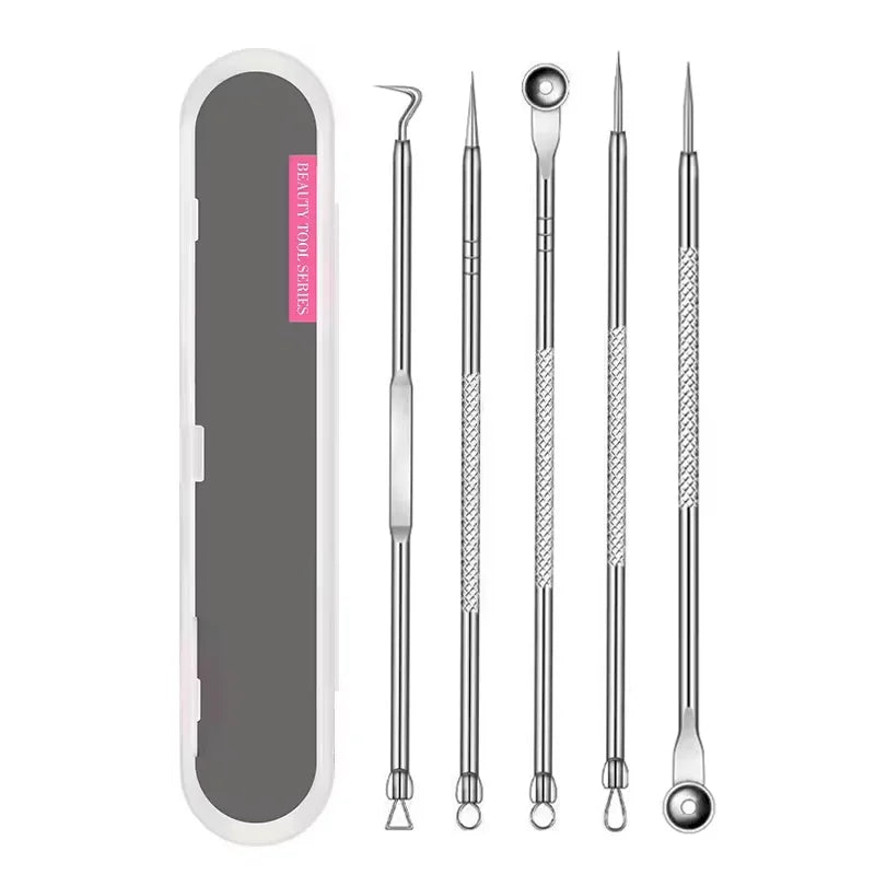 4-11Pcs Ingrown Hair Tweezers Acne Blackhead Removal Needles Black Dots Cleaner Pore Cleaner Deep Cleansing Face Skin Care Tools Viralgem Store