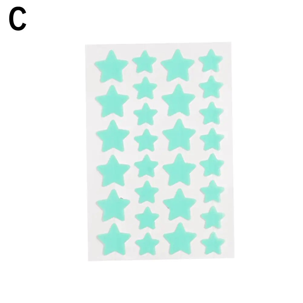 28Pcs Colorful Cute Star Shaped Acne Treatment Sticker Invisible Acne Cover Removal Pimple Patch Skin Care Viralgem Store