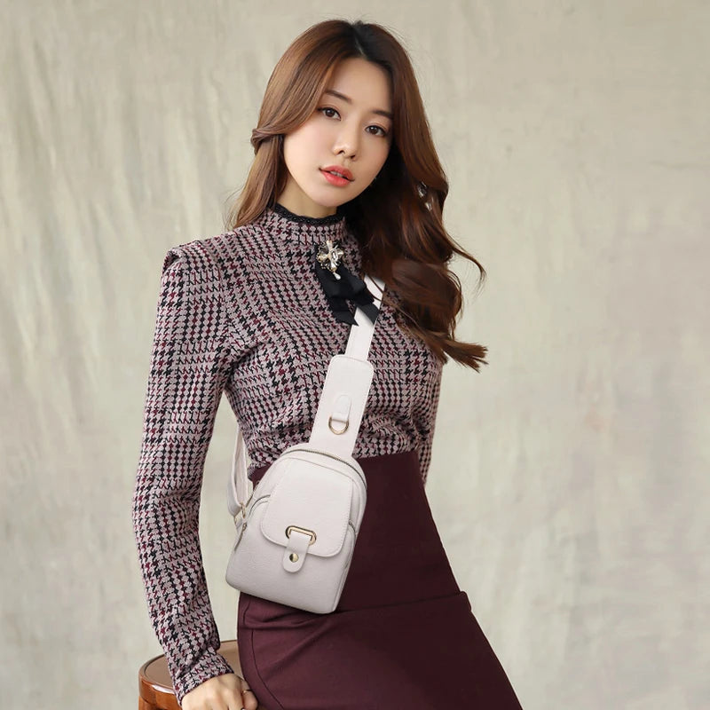 Women Bag Chest Bags Soft PU Leather New Trend Bags Female Crossbody Bag Shoulder Messenger Bags Multiple Pockets Pack Designer Viralgem Store