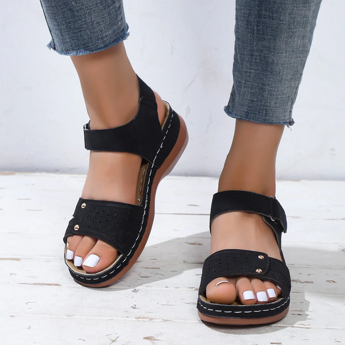 Summer Women's Sandals New Fashion Open Toe Casual Elegant Women's Sandals Wedge Heel Women's Slippers Shoes for Women