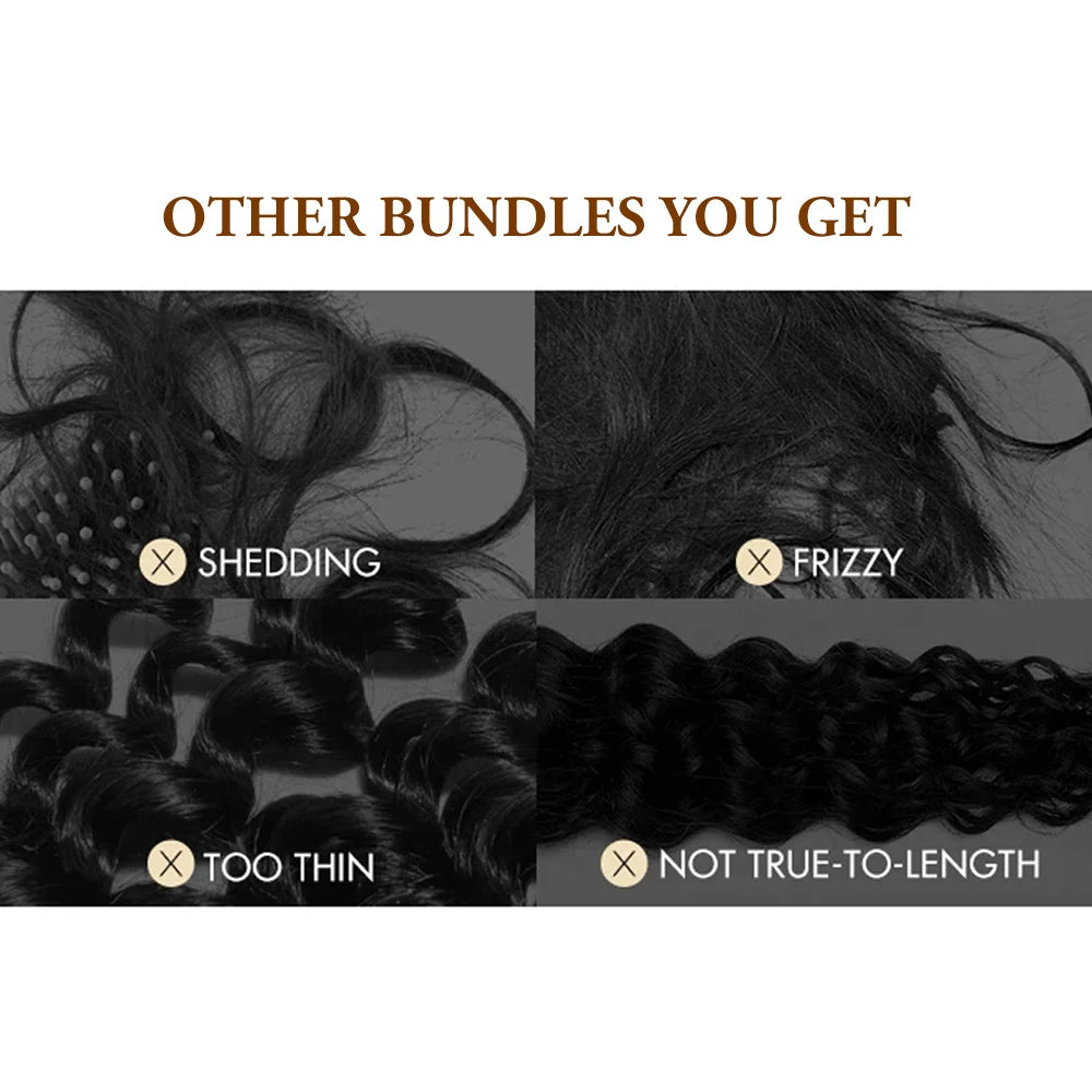 30 Inch Loose Wave Bundles 100% Human Hair Natural Black 14-32 Remy Hair Extensions Raw Hair Bundles For Women 10A Thick Bundles