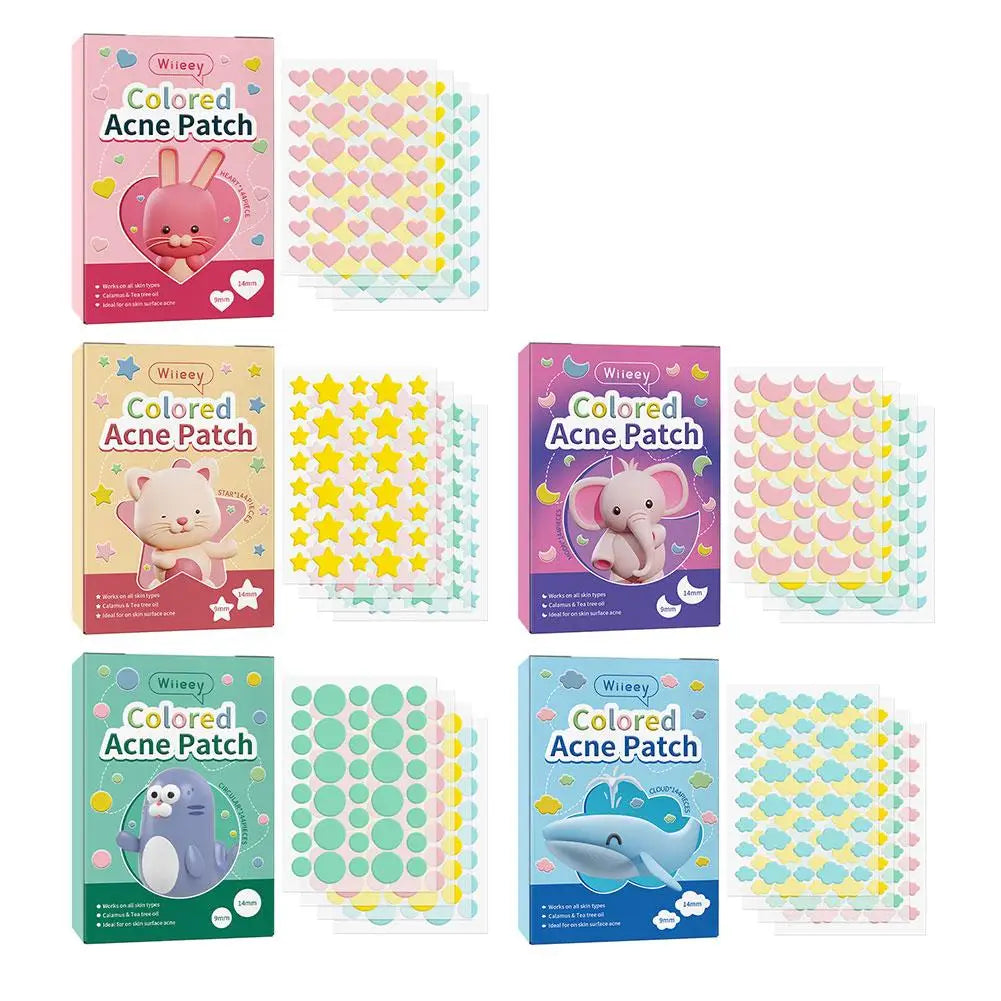 144PCS Star Pimple Patch Acne Colorful Invisible Acne Removal Skin Care Stickers Concealer Face Spot Beauty Makeup Tools Viralgem Store