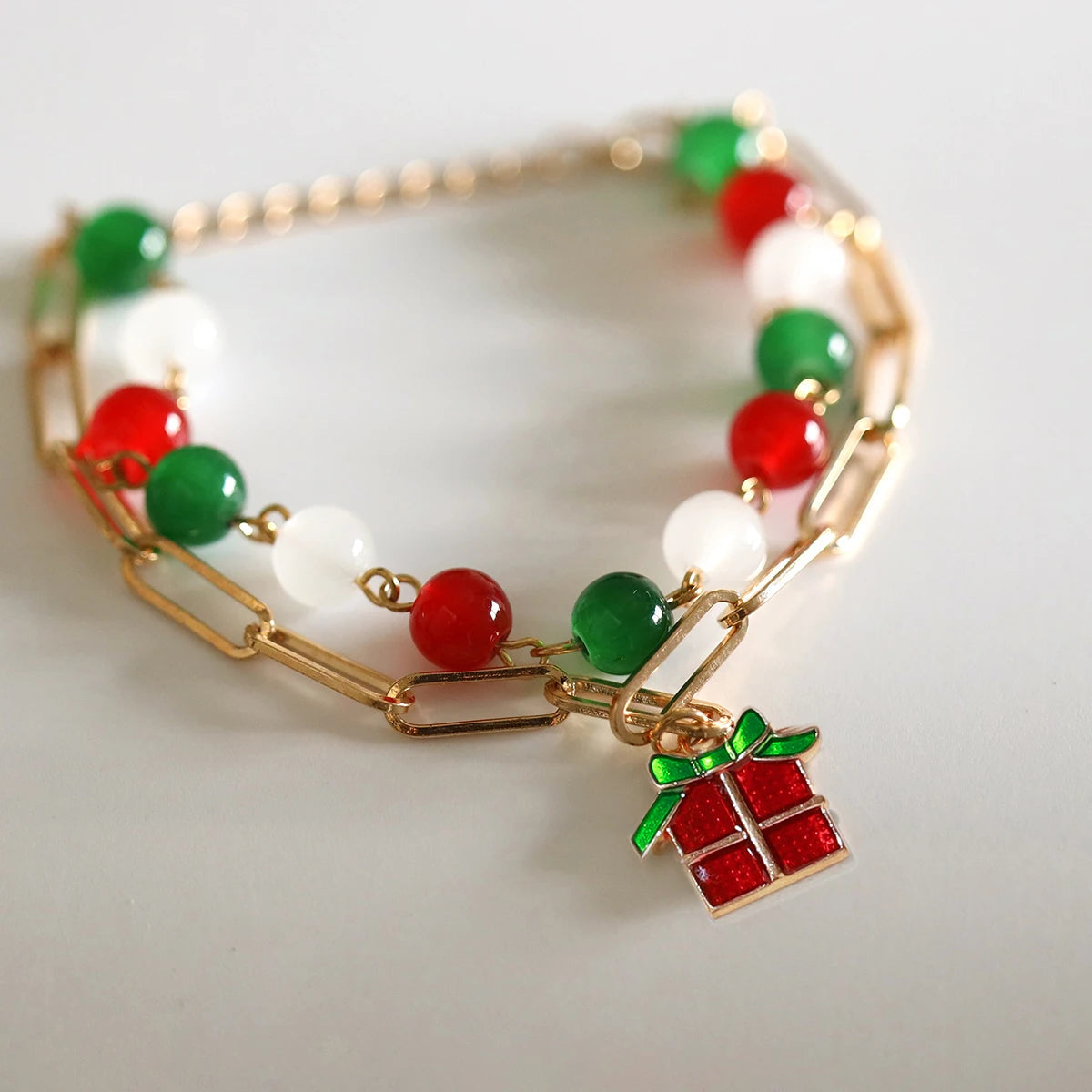 2 - Piece New Cross - Border Necklace and Bracelet Set with Sock - shaped Gifts Beaded Metal Chains(color random) Viralgem Store