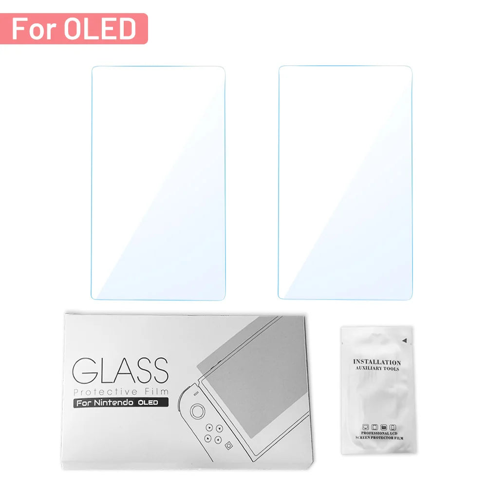2 Pcs Tempered Glass Switch Screen Protector Premium HD Clear Anti-Scratch Screen Protector for NS Switch/lite/OLED