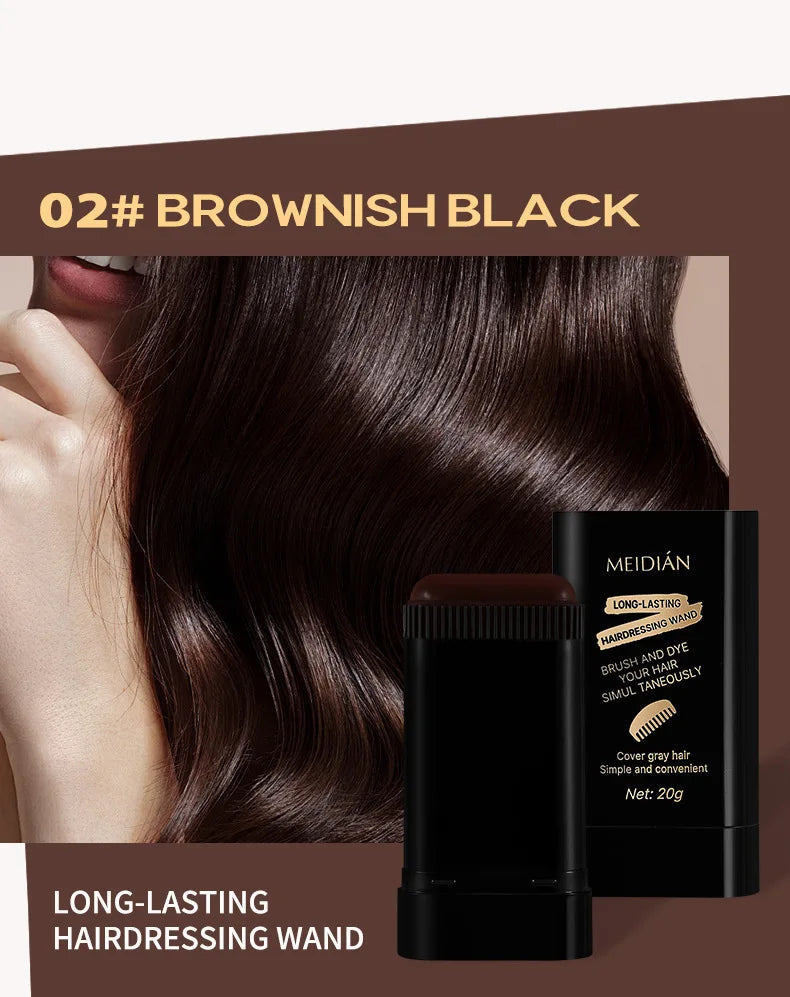 2-in-1 Hair Color Brush & Comb - Instant Gray Coverage, On-The-Go Root Touch Up, Washable Temporary Black Dye for Men/Women Viralgem Store