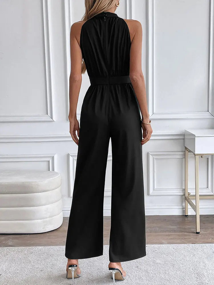 Spring Women's Jumpsuits New Streetwear Fashion Casual Slim Club Party Jumpsuits Sexy Black Sleeveless Female Elegant Clothing Viralgem Store