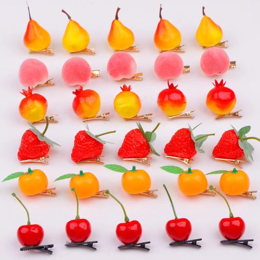 10/20/50/100Pcs/Lot Fashion New Style Cute Funny Fruit 3D Children Hairpin Women Girls Beautiful Duckbill Clip Headwear Gifts Viralgem Store
