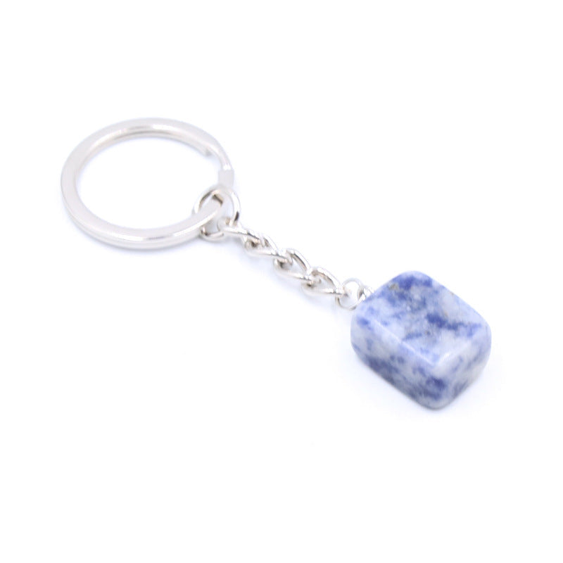 20pcs Natural Rough Raw Stone Crystal Quartzs Keychain Women Men Handbag Hangle Car Key Holder Raw Mineral Stone KeyRing Jewelry Viralgem Store