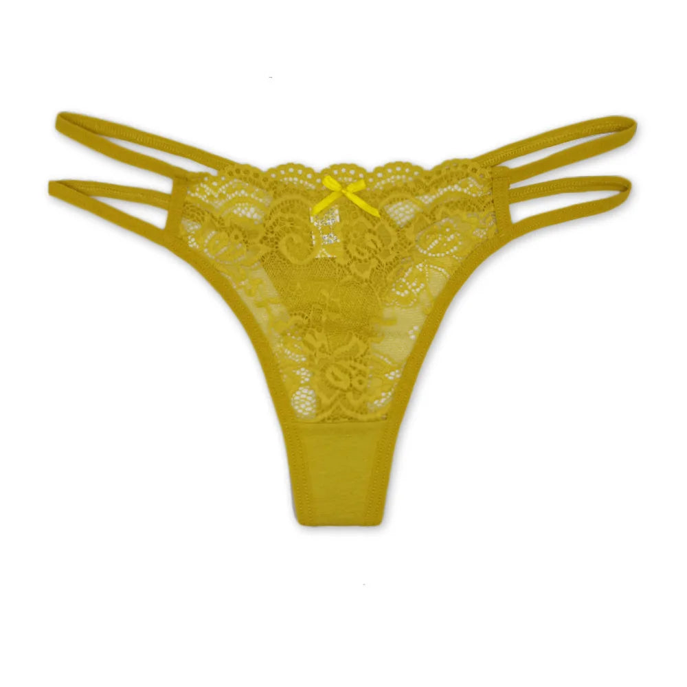 5 PCS/SET Lingerie Sexy Lace Thongs Woman Low G String Girls Underpants M-XL Transparent T-back Underwear Women Panties Viralgem Store