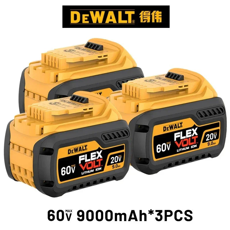100% Original DEWALT 🔋 20V/60V MAX XR Rechargeable Tool Battery 6Ah/9Ah Compatible with DCB200 Series for Dewalt Tools 👍 Viralgem Store