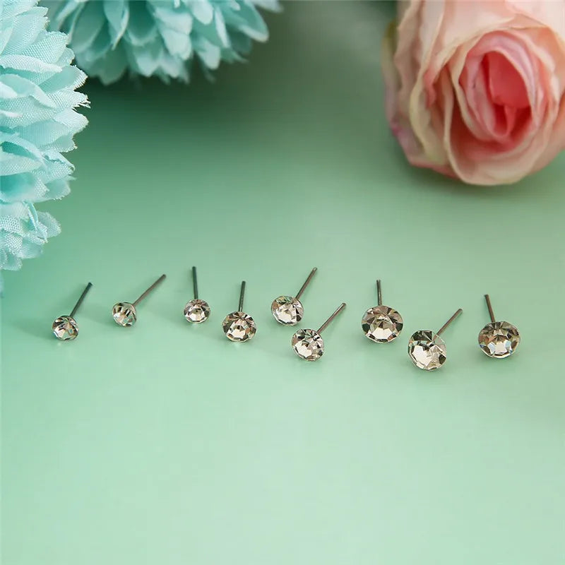 36pairs Mixed Sizes Rhinestone Stud Earrings For Women Girls Crystal Earrings Set Wedding Party Jewelry Gift Viralgem Store
