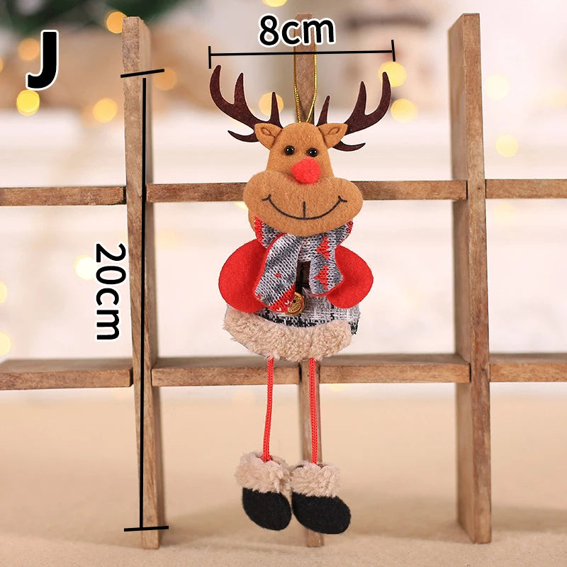 2023 Happy New Year Christmas Ornaments DIY Xmas Gift Santa Claus Snowman Tree Pendant Doll Hang for Home Noel Natal Decorations Viralgem Store