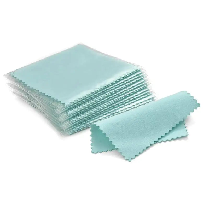 50Pcs Polish Polishing Cloth Silver Color Cleaning Polishing Cloth Soft Clean Wipe Wiping Cloth For Silver Gold Jewelry Tool