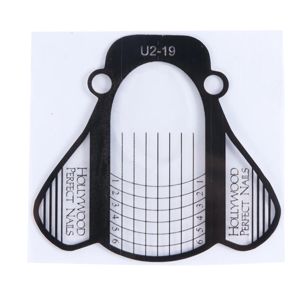 500pcs Nail Extensions Forms Mold Nail Extension Gel Manicure French Design Top Stencil Building Sticker Roll Nail Art LA941-3 Viralgem Store