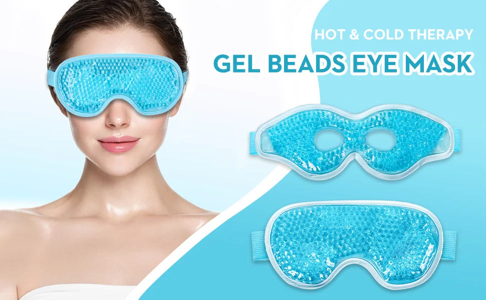 2Pcs/Set Gel Eye Mask Cooling Eye Mask For Dry Eyes Care Hot & Cold Eye Ice Pack Reusable Gel Sleep Mask Cold Eye Compress Mask